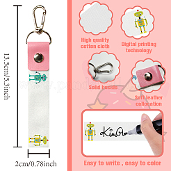 PU Leather & Cotton Name Marker Keychain&nbsp;AJEW-WH0514-018