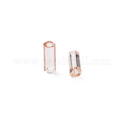 透明なガラスラッパビーズ  丸い穴  砂茶色  3~8x2mm  穴：0.7mm  約450g /ポンド&nbsp;SEED-N005-001-C14