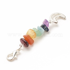 Chakra Theme Natural Gemstone Pendant Decorations&nbsp;X-HJEW-JM00645-02