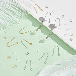 60Pcs 2 Color 316 Stainless Steel Earring Hooks&nbsp;STAS-UN0051-26