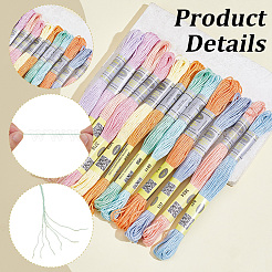 12玉 12色 綿刺繍糸  クロスステッチの糸  ミックスカラー  1.2mm  約8.75ヤード（8m）/かせ  1かせ/色&nbsp;OCOR-CY0004-93