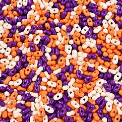 不透明なアクリルビーズ  ピーナッツ  ミックスカラー  6.5x4x3mm  穴：1.5mm  約9998個/500g&nbsp;MACR-T048-02M-17