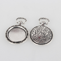 Tibetan Style Alloy Pendant Cabochon Settings&nbsp;TIBEP-N003-74AS