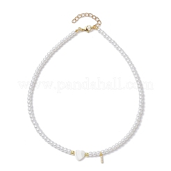 Brass Micro Pave Grade AAA Cubic Zirconia Letter Pendant Necklaces&nbsp;NJEW-JN04771-09