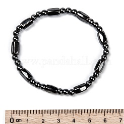 磁気ヘマタイトブレスレット  内径：2-1/8インチ（5.4cm）&nbsp;BJEW-Q005