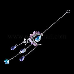 Moon & Star Alloy Hanging Ornaments&nbsp;HJEW-TADJ0024