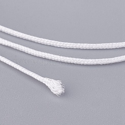 ナイロン編組糸  ジュエリー製作やマクラメ工芸用の中国結び紐  ホワイト  0.8mm  約49.21ヤード（45m）/ロール&nbsp;NWIR-K022-0.8mm-33