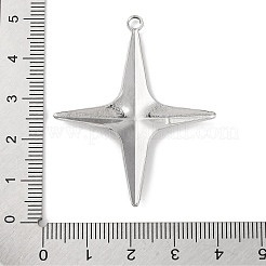 変色防止304ステンレススチールペンダント  星のチャーム  ステンレス鋼色  48x38x3mm  穴：3mm&nbsp;STAS-D194-07P