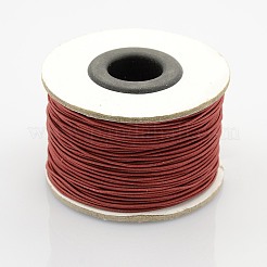 弾性ラウンドジュエリービーズコードナイロン糸  暗赤色  1.2mm  約100ヤード/ロール（300フィート/ロール）&nbsp;NWIR-L003-C-08