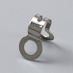 鉄のボールチープ  カロット終了  クラムシェルノットカバー  ステンレス鋼色  10x6.5mm  穴：3.5mm&nbsp;FIND-WH0050-64P