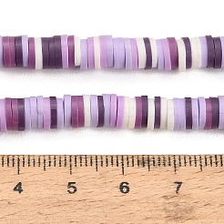 手作り樹脂粘土ビーズ連売り  ディスク/フラットラウンド  ヒシビーズ  ミックスカラー  6x0.5~1mm  穴：1.5mm  約384個/連  17.32''（44センチメートル）&nbsp;PY-CBA21A8-01