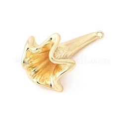 真鍮チャーム  ペチュニアの花のチャーム  14KGP本金メッキ  27x18x17mm  穴：1.2mm&nbsp;KK-B179-04G