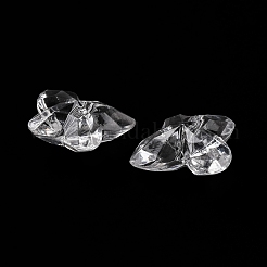 透明なアクリルビーズ  蝶  透明  15.5x20x10mm  穴：1.6mm  約391個/500g&nbsp;OACR-M011-08