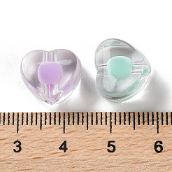 透明アクリルビーズ  ハート  11.5x13x9mm  穴：2.5mm  526個/ 500g&nbsp;OACR-H112-05B