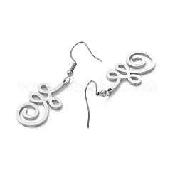 Non-Tarnish 304 Stainless Steel Knot Dangle Earrings for Women&nbsp;LS-EJEW-P222-05P