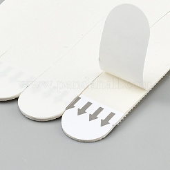 ナイロン粘着フックアンドループテープ  泡付き  ホワイト  70x16x2~2.5mm&nbsp;LS-FIND-WH0173-478