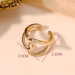 Irregular Zinc Alloy Cuff Open Rings for Women&nbsp;NV4368-1