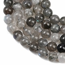 天然石ラブラドライトビーズ連売り  ラウンド  7~7.5mm  穴：1.2mm  約55~56個/連  15.35''~15.55''（39~39.5センチメートル）&nbsp;G-Z133-A01-7mm-02