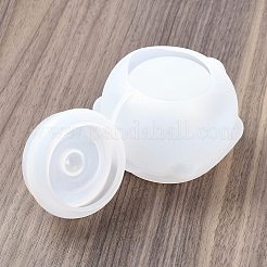 キャンドルシリコンモールド  家庭用品  ラウンド  ホワイト  98x95x67mm  内径：55mm  2個/セット&nbsp;DIY-U005-09