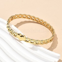 304 Stainless Steel Hinged Bangles for Women&nbsp;AJEW-P127-27G