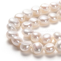 Natural Cultured Freshwater Pearl Beads Strands&nbsp;PEAR-L033-52-01