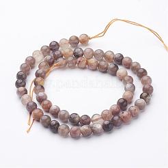 Natural Black Sunstone Bead Strands&nbsp;G-G947-29-6mm