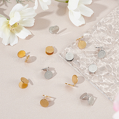 12Pcs 2 Colors 304 Stainless Steel Vortex Cuff Earrings&nbsp;EJEW-UN0002-54