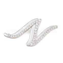 Brass Micro Pave Clear Cubic Zirconia Pendants&nbsp;CU-CBA8481-01P-N