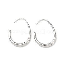 304ステンレススチールティアドロップダングルイヤリング  プラチナ  29.5x3mm&nbsp;EJEW-Z158-01P