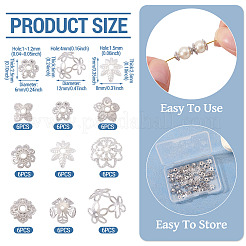 54Pcs 9 Style Brass Bead Caps&nbsp;KK-TA0003-41