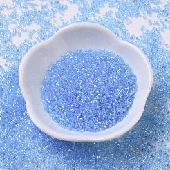 MIYUKIデリカビーズ小  シリンダー  日本製シードビーズ  15/0  （dbs0176)トランスペアレントアクアアブ  1.1x1.3mm  穴：0.7mm  約175000個/袋  50 G /袋&nbsp;SEED-X0054-DBS0176