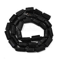 天然石ブラックトルマリンビーズ連売り  多面カット  コラム  グレードAB  11~18x7~8.5x6~8mm  穴：1.4mm  約31~32個/連  15.55~17.20''（39.5~43.7センチメートル）&nbsp;G-F716-01-B01