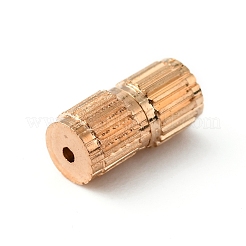 真鍮製ネジ式クラスプ  ネックレス作り用  ライトゴールド  8x4mm  穴：0.7mm&nbsp;KK-WH0047-56KCG