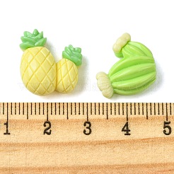 不透明樹脂デコデンカボション  果物と野菜  混合図形  13~18.5x16.5~19x7~8mm&nbsp;RESI-K038-05