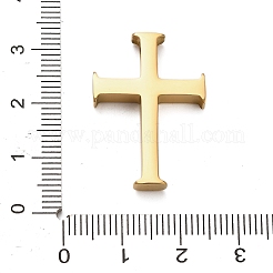 304ステンレスペンダント  クロス  イオンプレーティング（ip）  ゴールドカラー  28x19.5x4mm  穴：3mm&nbsp;STAS-B111-04G