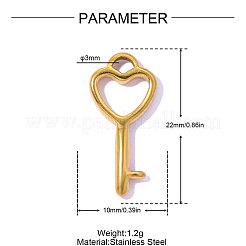 304 Stainless Steel Pendants&nbsp;STAS-OY019-02G