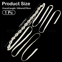 Alloy Rhinstone Leaf Chain Belt&nbsp;AJEW-WH20072-40