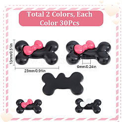 60Pcs 2 Colors Opaque Resin Cabochons&nbsp;RESI-SC0002-70