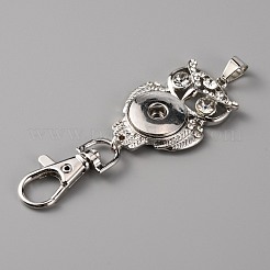 Alloy Rhinestone Snap Keychain Making&nbsp;KEYC-WH0018-58