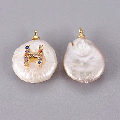 Natural Cultured Freshwater Pearl Pendants&nbsp;PEAR-F008-32G-H