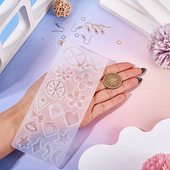 DIYジュエリーセット作成キット  シリコンペンダント型を含む  真鍮のピアスフック  金属製オープン丸カン  プラスチック製ピアスキャッチ  プラチナ·ゴールデン  180x71x6mm  穴：1.5mm&nbsp;DIY-TA0014-94