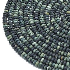 天然カンババジャスパービーズ連売り  艶消し  ロンデル  4x2mm  穴：0.9mm  約167~173個/連  15.16~15.35インチ（38.5~39cm）&nbsp;G-P575-A47-4x2mm