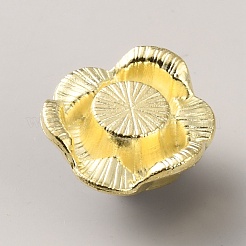 合金エナメルと模造真珠のカボション  花  ライトゴールド  ブラック  22x20.5x12.5mm&nbsp;FIND-WH0366-480A-01