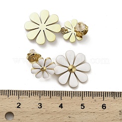 304 Stainless Steel Dangle Stud Earrings&nbsp;EJEW-C140-01G