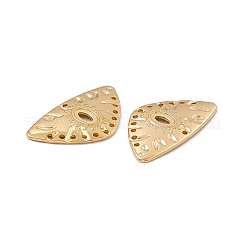 イオンプレーティング（IP）304ステンレスペンダント  トライアングルチャーム  18KGP本金メッキ  15.5x27x2mm  穴：1.2mm&nbsp;STAS-B031-30G