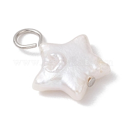 Natural Keshi Pearl Charms&nbsp;PALLOY-JF04242-01
