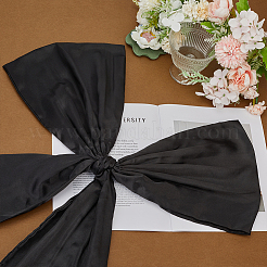 布飾り  結婚式のパーティーの装飾に  蝶結び  ブラック  930x600x33mm&nbsp;AJEW-WH0596-426D