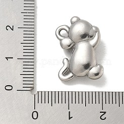 変色防止304ステンレススチールペンダント  マウスチャーム  ステンレス鋼色  20.5x19x6mm  穴：1x2mm&nbsp;STAS-Q334-34P