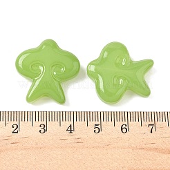 ペイントガラスビーズを焼く  スター  黄緑  24.5x24.5x7.5mm  穴：1.2~1.4mm&nbsp;LAMP-D303-05A