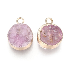 Natural Druzy Agate Pendants&nbsp;G-L566-A05